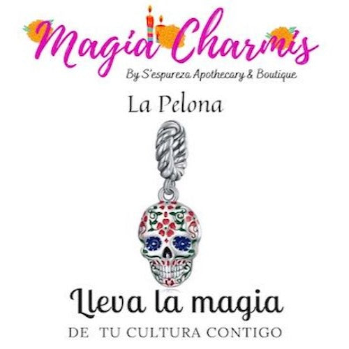 'La Pelona' Bright Skull Charm
