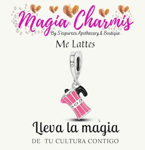 'Me Lattes' Pink Kettle Charm