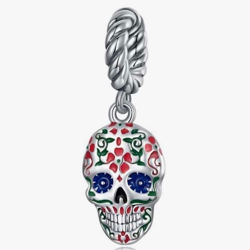 'La Pelona' Bright Skull Charm