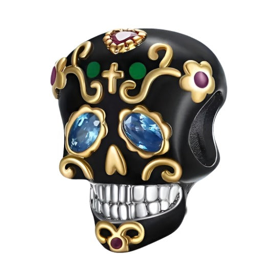 'La Patrona' Black Skull Charm