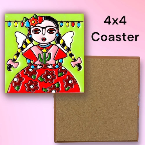 Frida Traditional Mexican Tile Coaster
