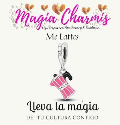 'Me Lattes' Pink Kettle Charm