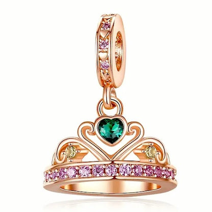 'Quinceañera' Rose Gold Crown Charm